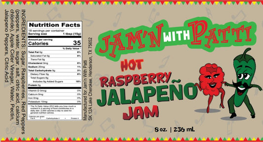 Raspberry Jalapeno Jam Hot